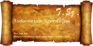 Todorovics Szeréna névjegykártya