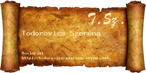 Todorovics Szeréna névjegykártya