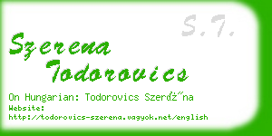 szerena todorovics business card